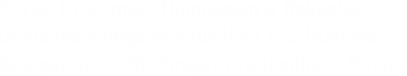 Gemeinschaftspraxis Dr. Thönnissen & Dr. Rakenius und im Schlaflabor Holzminden